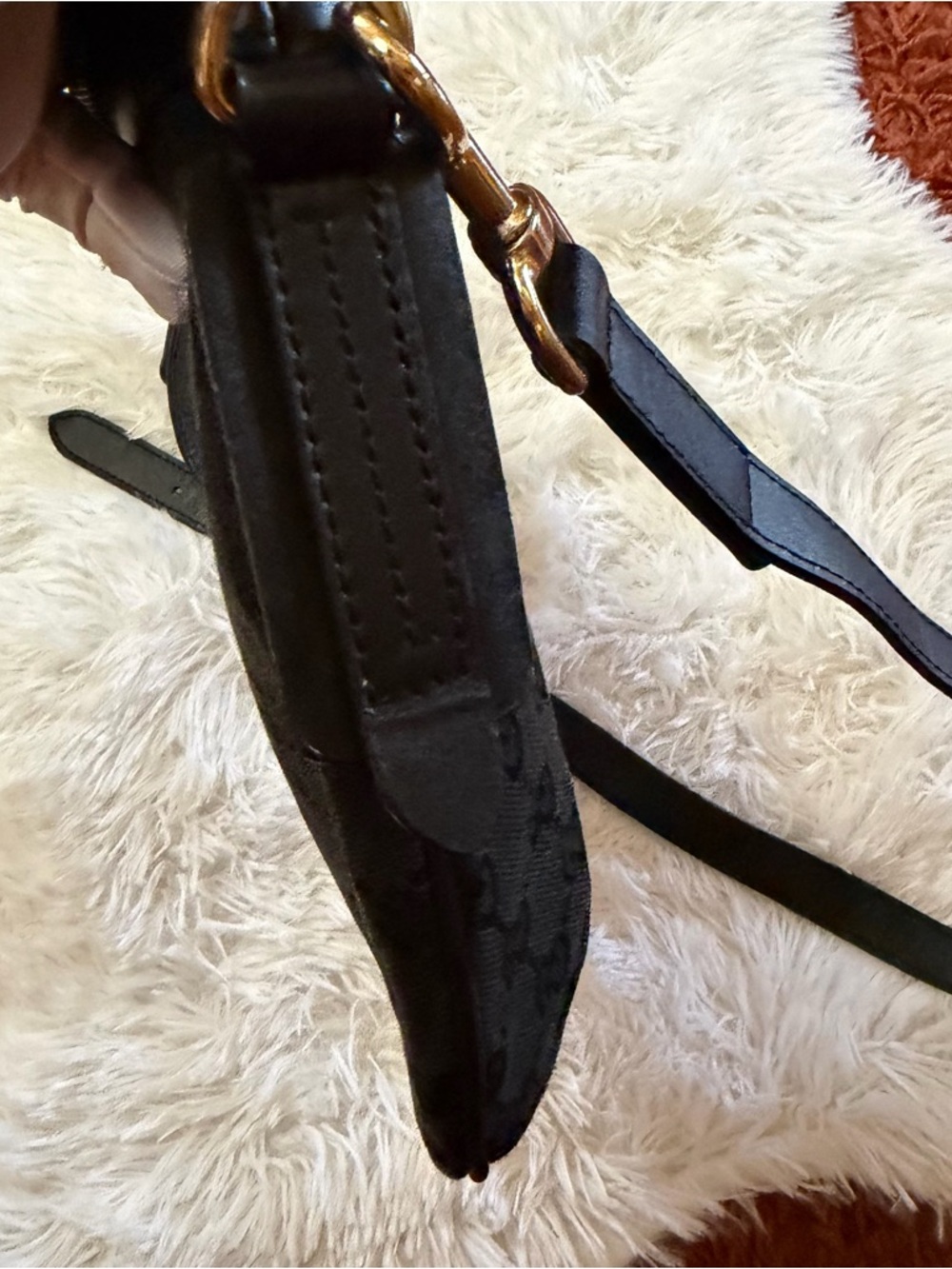 authentic Gucci Web Black Canvas Crossbody Bag - Picture 12 of 12